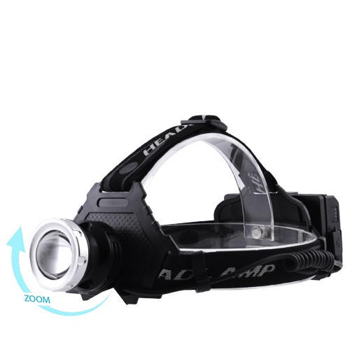 Налобный фонарь Police T50Pro-HP50, ЗУ micro USB, 3x18650, signal light, zoom, power bank  