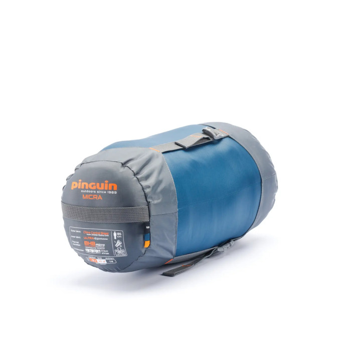 Спальный мешок Pinguin Micra (6/1°C), 185 см - Right Zip, Blue (PNG 230253) 2020  