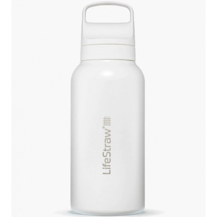 Бутылка-фильтр для воды LifeStraw Go SS Filter Bottle, 1 л, Polar White (LSW LGV41SWHWW)  