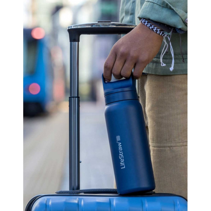 Бутылка-фильтр для воды LifeStraw Go SS Filter Bottle, 1 л, Polar White (LSW LGV41SWHWW)  