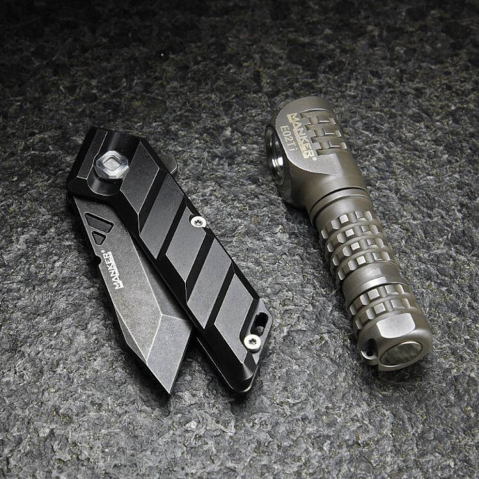 Нож складной Manker Saber Blue, голубой  