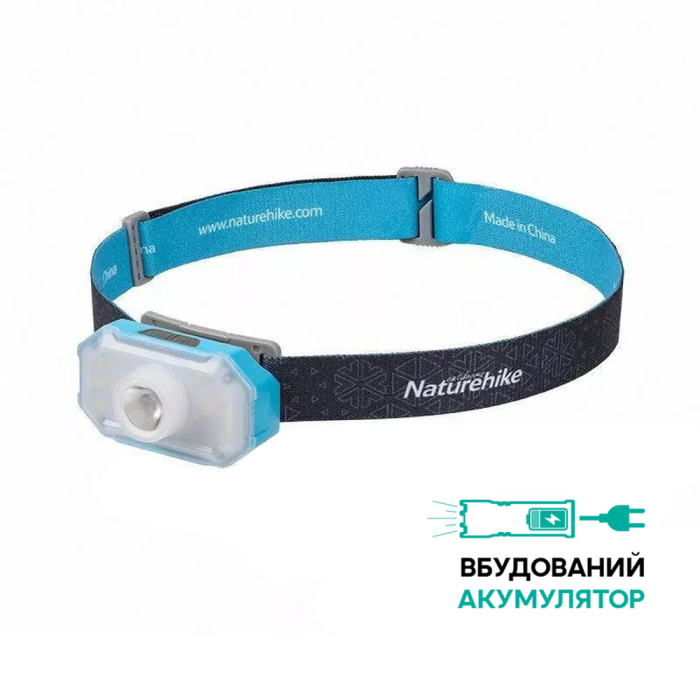 Фонарь налобный Naturehike NH18T001-A, черно-голубой 