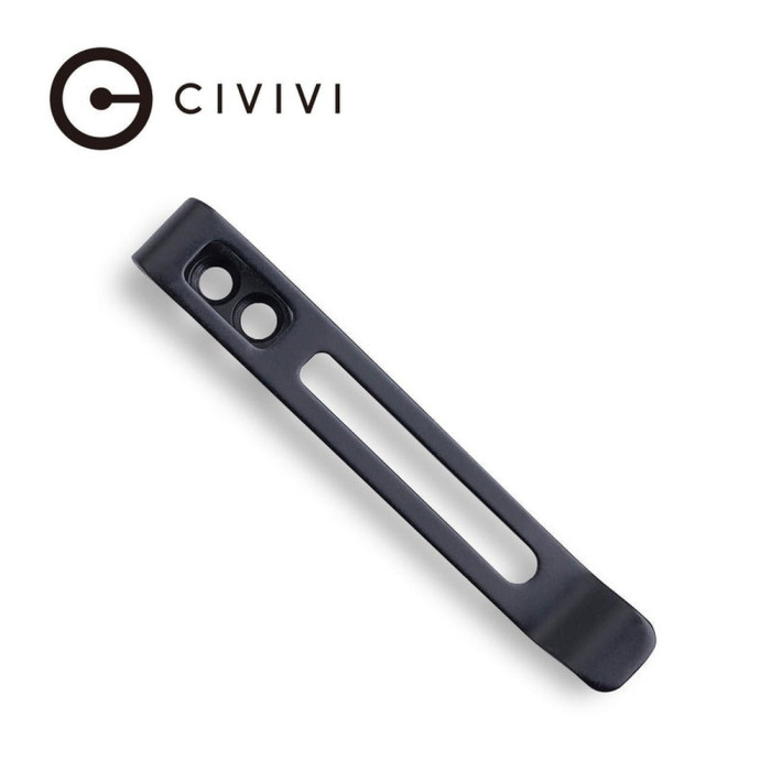 Клипса карманная стальная черная Civivi без винтов  