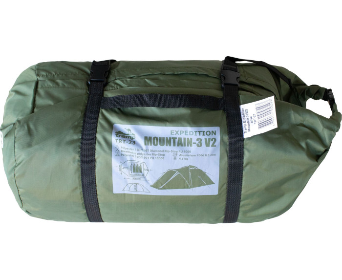Палатка Tramp Mountain 3 v2 TRT-023, зеленая  