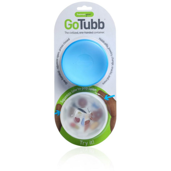 Набор контейнеров Humangear GoTubb 2-Pack Large (прозрачный, синий)  