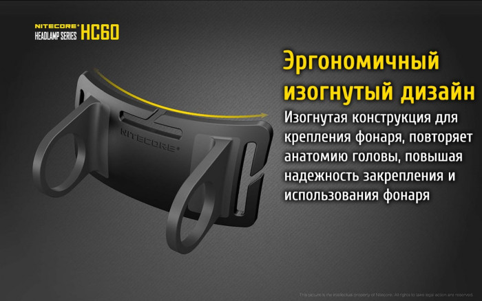 Крепление наголовное для фонаря Nitecore HC60 и HC65  