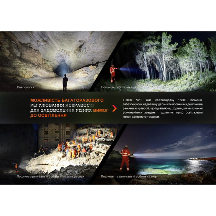 Фонарь ручной Fenix LR40R V2.0 (без коробки/ без АКБ)  