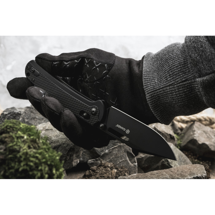 Нож складной Ganzo G768PT-BK черный клинок  