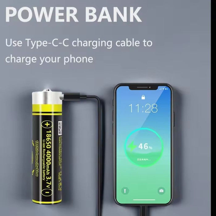 Аккумулятор LiitoKala USB-King4000 18650 на 4000 mAh с USB  