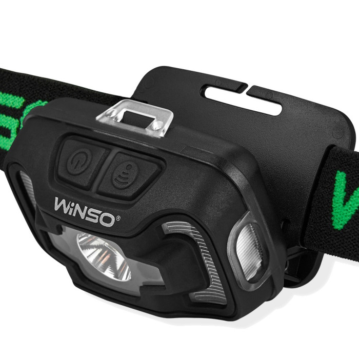 Фонарь налобный Winso 200Lm, 5W CREE XTE + COB, 3xAAA, Sensor White/Red  