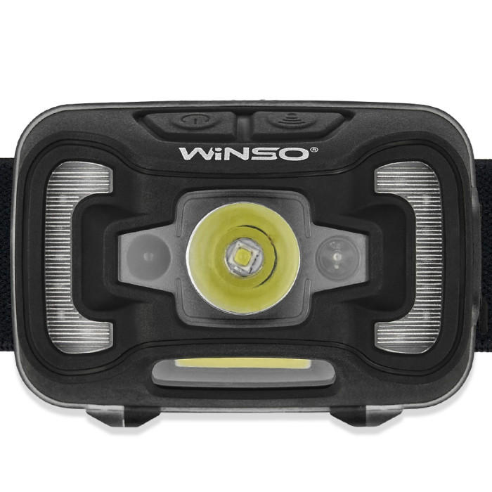 Фонарь налобный Winso 200Lm, 5W CREE XTE + COB, 3xAAA, Sensor White/Red  