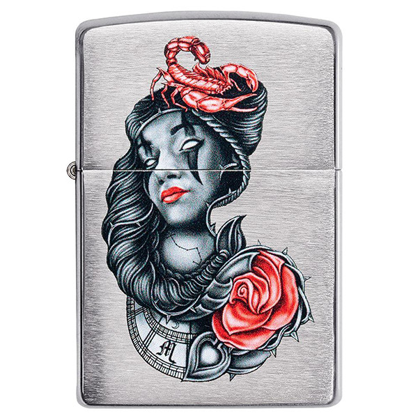 Зажигалка Zippo 200 Stylized Tattoo Design (49112)  