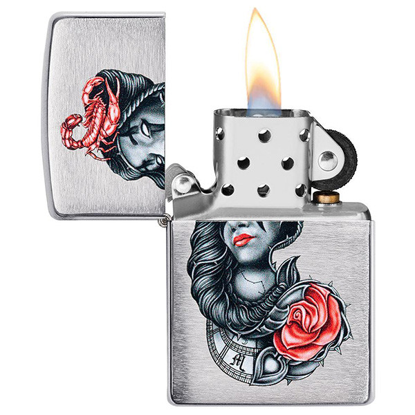 Зажигалка Zippo 200 Stylized Tattoo Design (49112)  