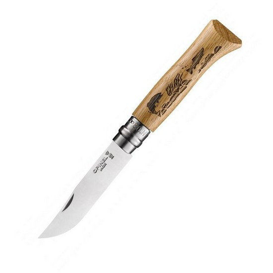 Нож Opinel №8 VRI Форель, дуб  