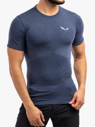 Термофутболка мужская   Salewa  ZEBRU RESPONSIVE S/S TEE - синяя, XXL  