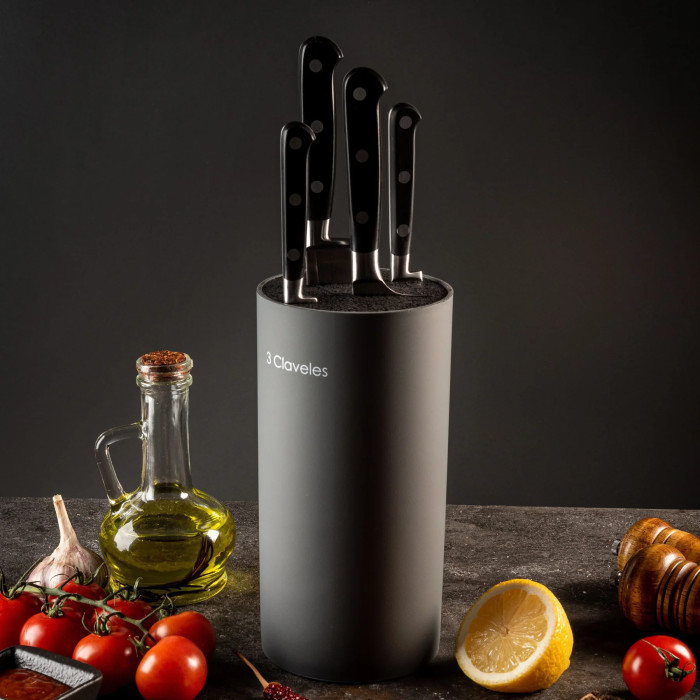 Настольный универсальный блок для ножей серый, 1712 3claveles, Испания.  