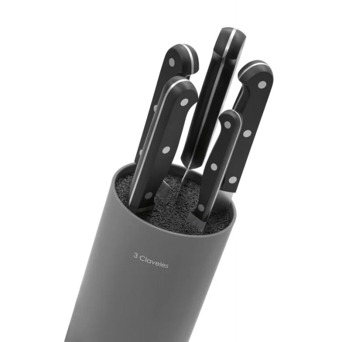 Настольный универсальный блок для ножей серый, 1712 3claveles, Испания.  