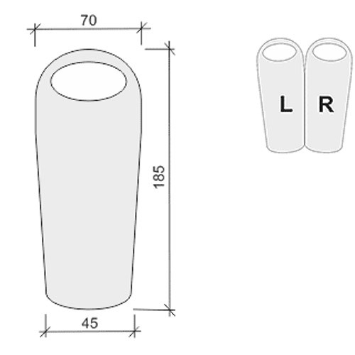 Спальный мешок Terra Incognita Junior 300 серый/синий, размер L  