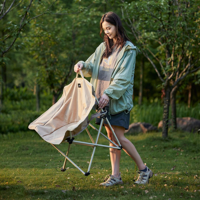 Стул складной Naturehike CNH23JU13002, графит (Открытая упаковка/распорка зашитых карманов)  