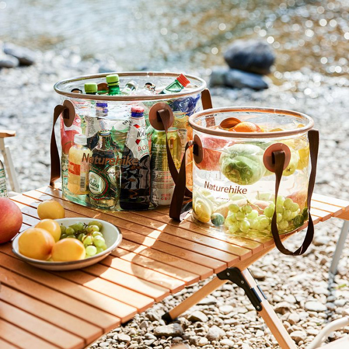 Складной контейнер для воды из ПВХ Naturehike NH20SJ040, 10л, прозрачный  