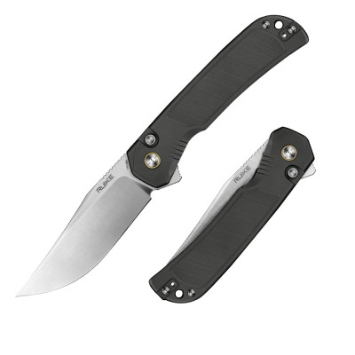 Нож складной туристический Ruike P192-AK, (9.1 см) 14C28N / алюминиевый сплав 6063, серый