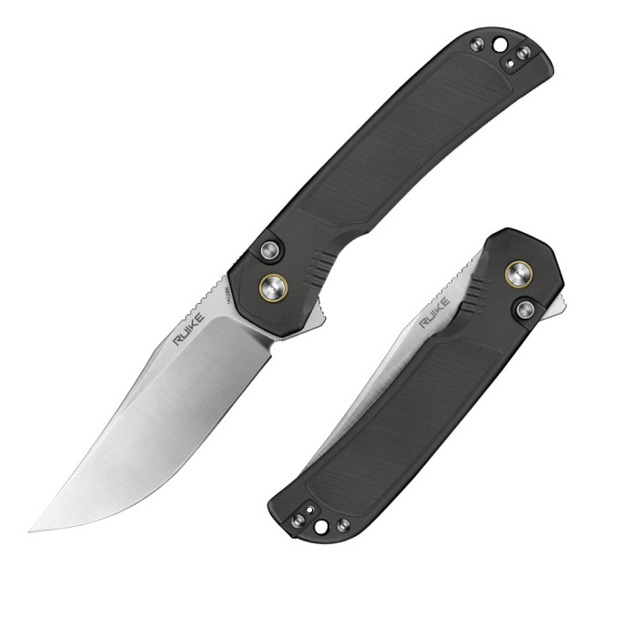 Нож складной туристический Ruike P192-AK, (9.1 см) 14C28N / алюминиевый сплав 6063, серый