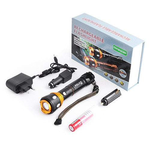 Карманный фонарь Police 12v 8055-XPE, zoom, USB power bank, ак.18650,800 люмен  