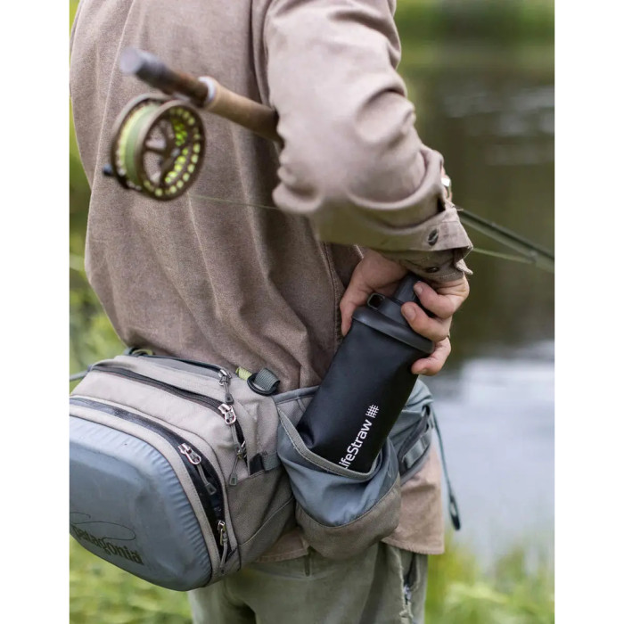 Бутылка-фильтр для воды LifeStraw Peak Squeeze, 650 мл, Dark Mountain Gray (LSW LSPSFMLGRWW)  