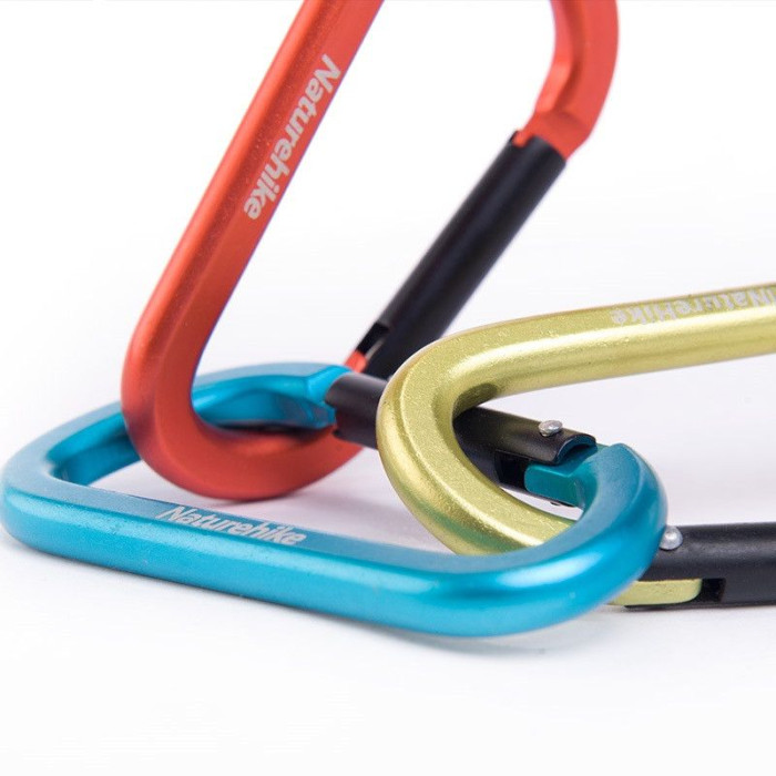 Карабин многофункциональный Naturehike D-type 80 мм зеленый  