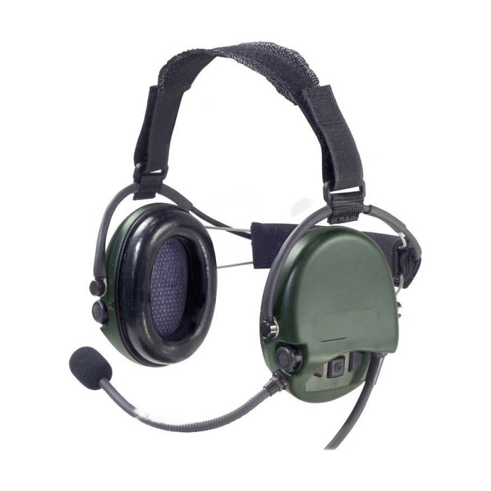 Активные наушники Sordin Supreme MIL CC, с микрофоном, (задний держатель) green (76332-06-S) 