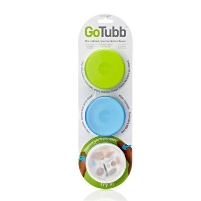Набор контейнеров Humangear GoTubb 3-Pack Medium (прозрачный, зеленый, голубой)