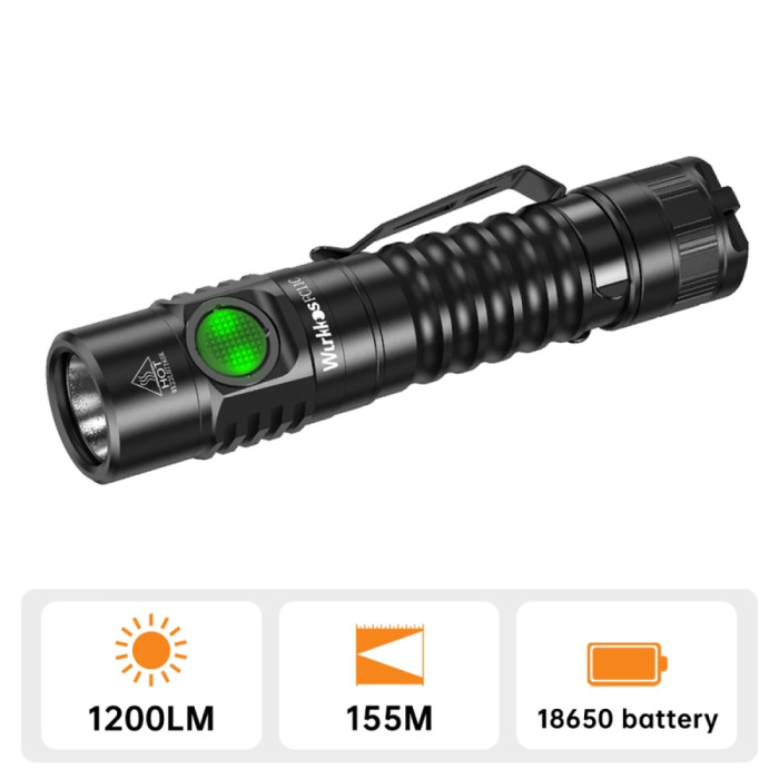 Фонарь Wurkkos FC11C 1200lm Черный  