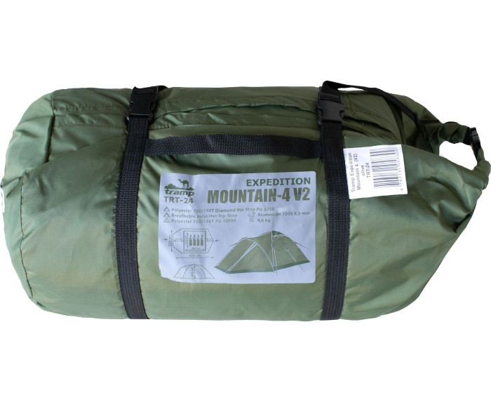 Палатка Tramp Mountain 4 v2 TRT-024, зеленая  