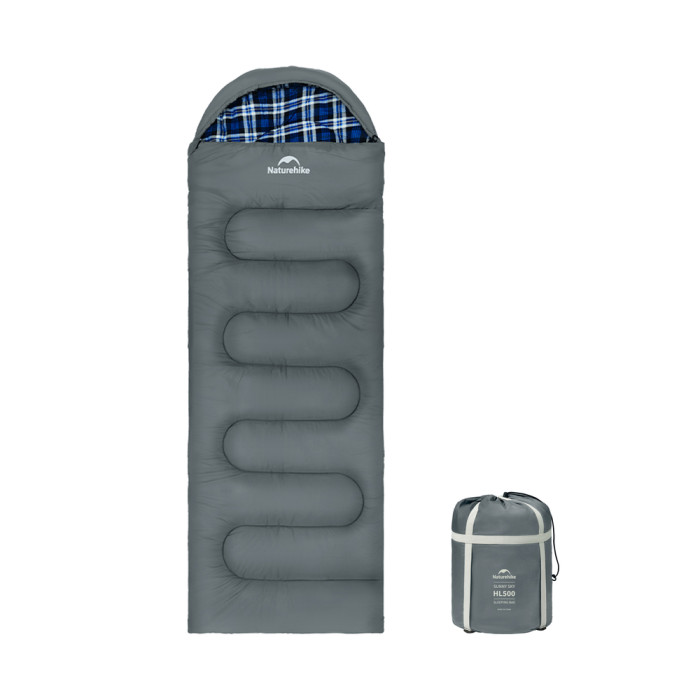 Спальный мешок с капюшоном Naturehike Clear Sky CNK2450WS042, серый  