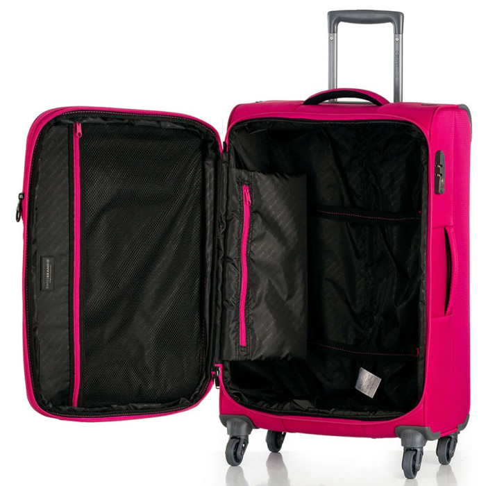 Чемодан Swissbrand Silkeborg (L) Fuchsia/Light Grey (SWB_LLSIL941L)  