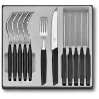Набор кухонный Victorinox Swiss Modern Table Set (6 ножей tomato, 6 вилок), Черный