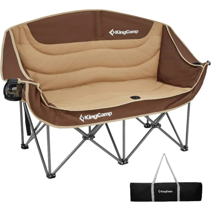 Кресло раскладное KingCamp Canna C20 Plus khaki/coffee  