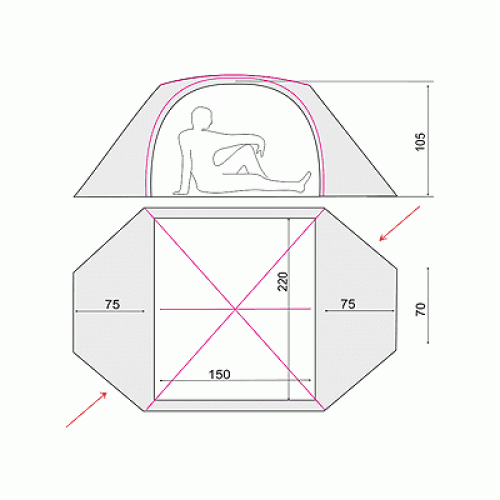 Палатка Terra Incognita Mirage 2 (зеленый)  