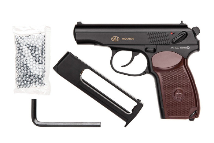 Пистолет пневматический SAS Makarov 4,5 мм (KM-44DHN)  