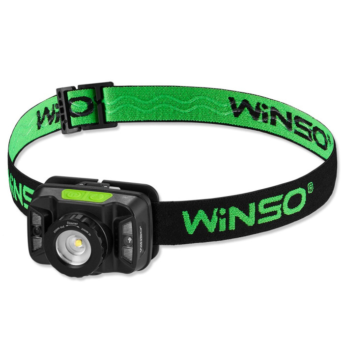 Фонарь налобный Winso 220Lm, 5W CREE XTE, 1800mAh, Zoom, Sensor White/Red