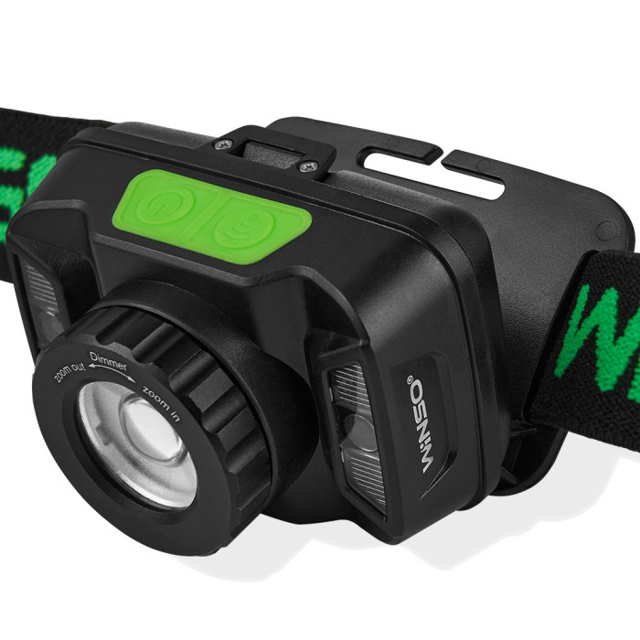 Фонарь налобный Winso 220Lm, 5W CREE XTE, 1800mAh, Zoom, Sensor White/Red  