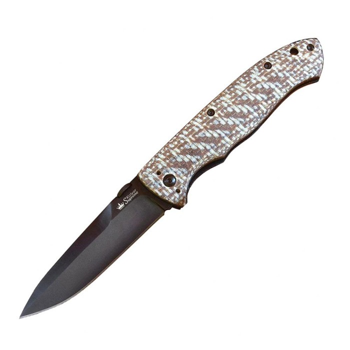 Нож Kizlyar Supreme Vega (микарта) черный, сталь 440C 