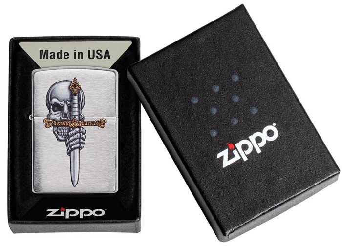 Зажигалка Zippo 200 Sword Skull Design (49488)  