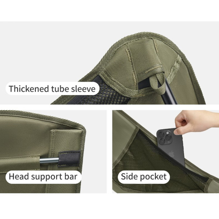 Стул складной ультралегкий Naturehike CNK2550JJ013 Yamami YL01, размер L, алюминий, оливковый  