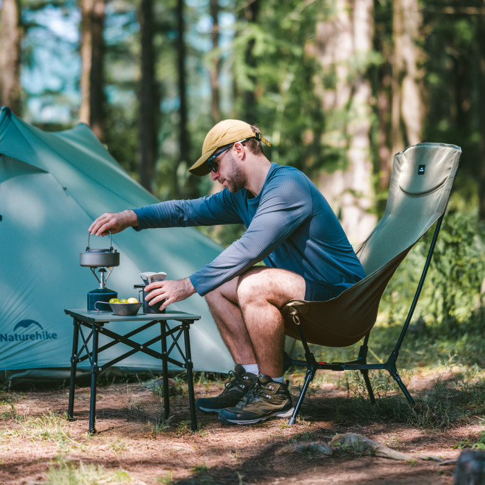 Стул складной ультралегкий Naturehike CNK2550JJ013 Yamami YL01, размер L, алюминий, оливковый  