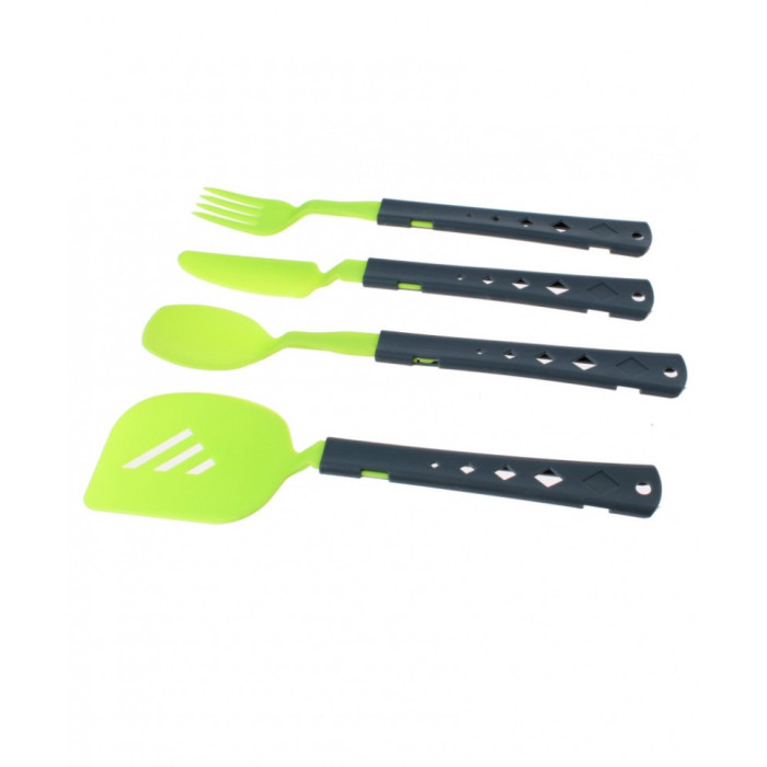 Набор столовых приборов с лопаткой Summit 4PC Cutlery & Spatula Set Lime (4 предмета)  