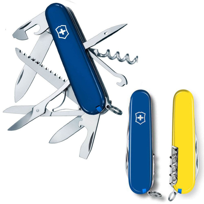 Нож Victorinox Huntsman Ukraine 91мм/15функ/син-желт  