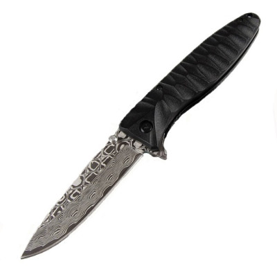 Нож Ganzo G620, клинок с травлением, черный