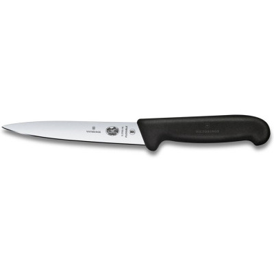 Филейный нож Victorinox FIBROX 16см гибкий черный 5.3703.16