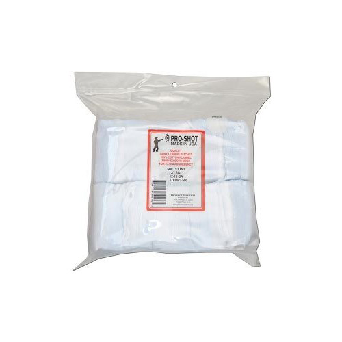 Патч для чистки Pro-Shot 12-16 Cal. 3" квадртаные, 500 шт/уп, хлопок  